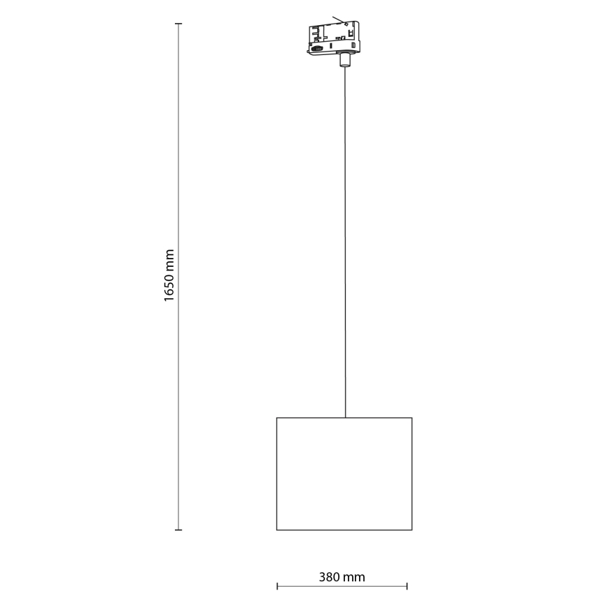 Hanglamp aan een koord voor een 3-fase rail systeem TRACER 1xE27/15W/230V diameter 30 cm zwart/bruin