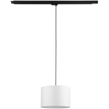 Hanglamp aan een koord voor een 3-fase rail systeem TRACER 1xE27/15W/230V diameter 30 cm zwart/wit