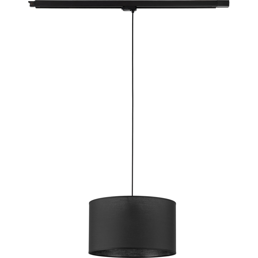 Hanglamp aan een koord voor een 3-fase rail systeem TRACER 1xE27/15W/230V diameter 38 cm zwart