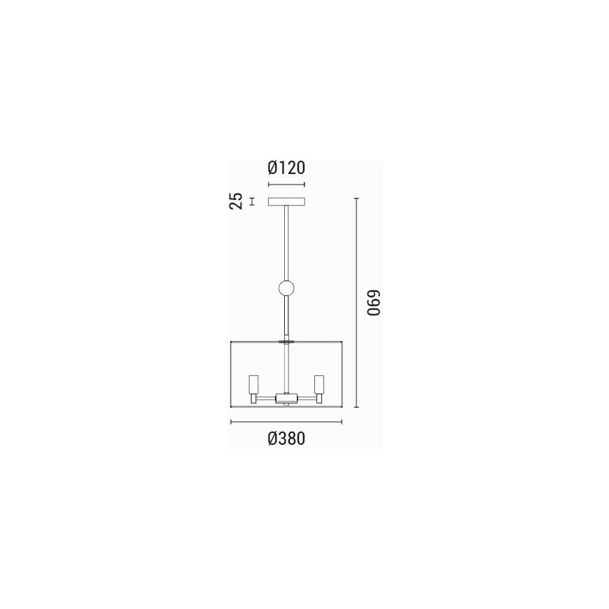Hanglamp aan een koord 3xE14/15W/230V