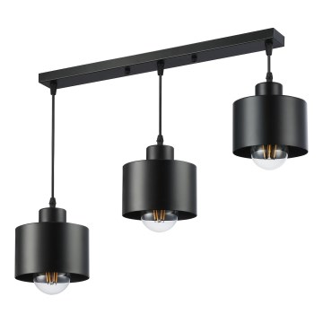 Hanglamp aan een koord 3xE27/35W/230V zwart