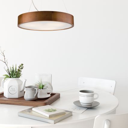 Hanglamp aan een koord 3xE27/60W/230V ø 47 cm grenen - FSC gecertificeerd