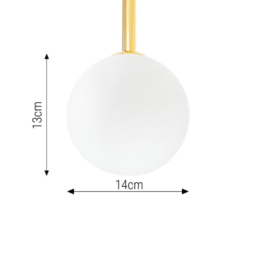Hanglamp aan een koord 6xE27/35W/230V goud
