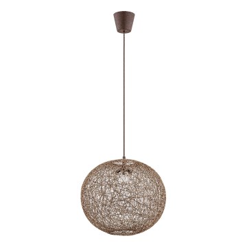 Hanglamp aan een koord ABAKA 1xE27/15W/230V bruin