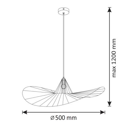 Hanglamp aan een koord ABANO 1xE27/20W/230V