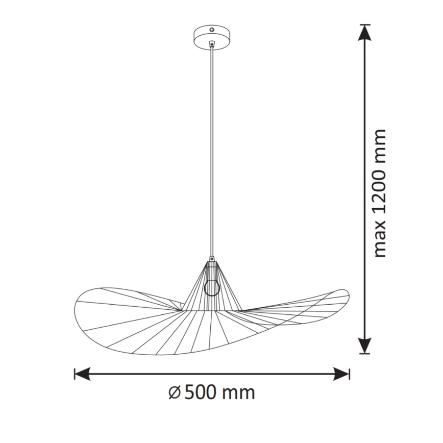 Hanglamp aan een koord ABANO 1xE27/20W/230V
