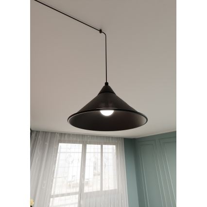 Hanglamp aan een koord ABRAMO 1xE27/15W/230V zwart