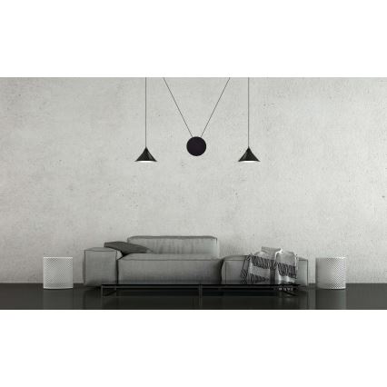 Hanglamp aan een koord ABRAMO 2xE27/15W/230V zwart