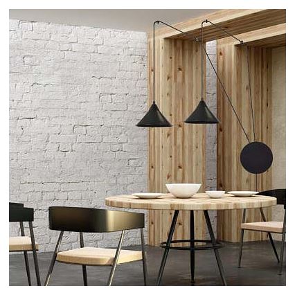 Hanglamp aan een koord ABRAMO 2xE27/15W/230V zwart