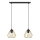 Hanglamp aan een koord AGAT 2xE27/15W/230V goud/zwart