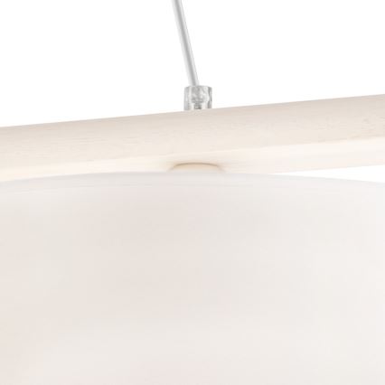 Hanglamp aan een koord AIDA 2xE27/60W/230V eiken - FSC gecertificeerd