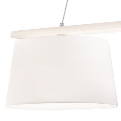 Hanglamp aan een koord AIDA 2xE27/60W/230V eiken - FSC gecertificeerd