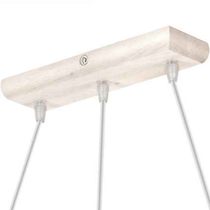 Hanglamp aan een koord AIDA 3xE27/60W/230V eiken