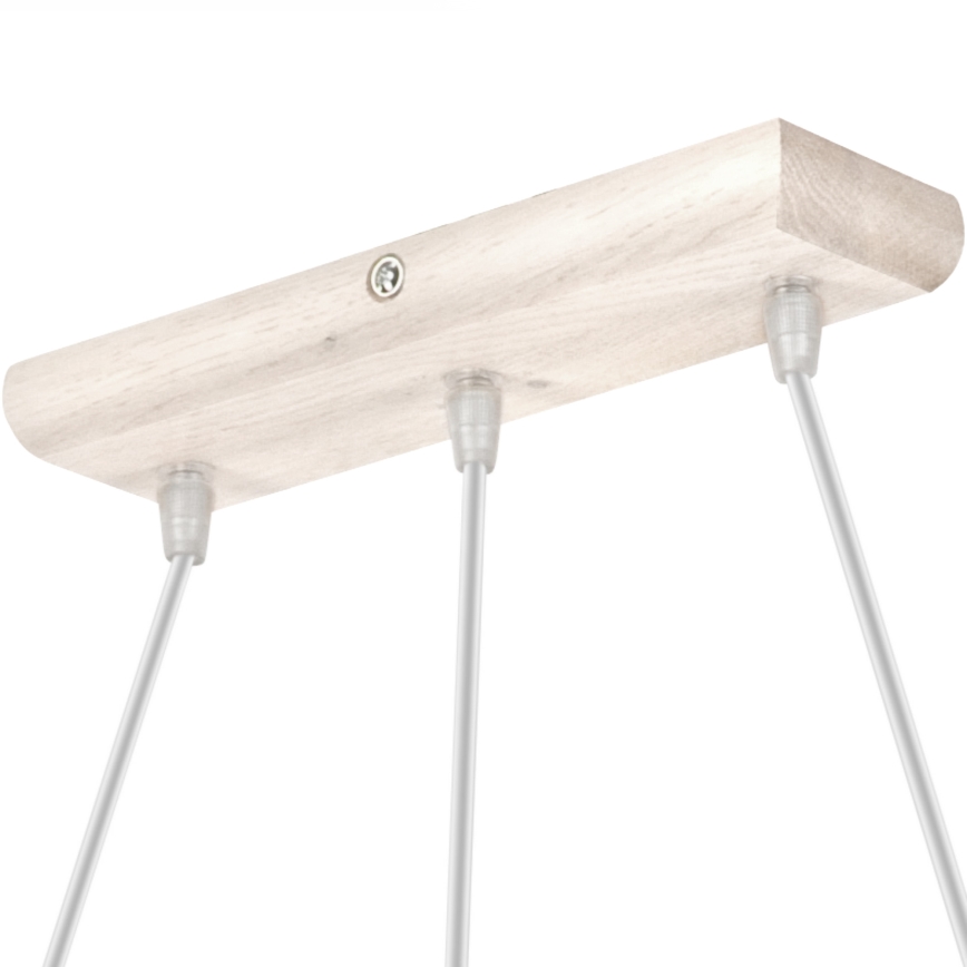 Hanglamp aan een koord AIDA 3xE27/60W/230V eiken