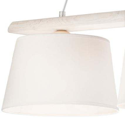 Hanglamp aan een koord AIDA 3xE27/60W/230V eiken