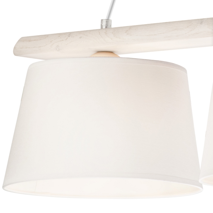 Hanglamp aan een koord AIDA 3xE27/60W/230V eiken