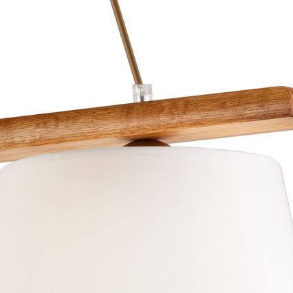Hanglamp aan een koord AIDA 3xE27/60W/230V eiken