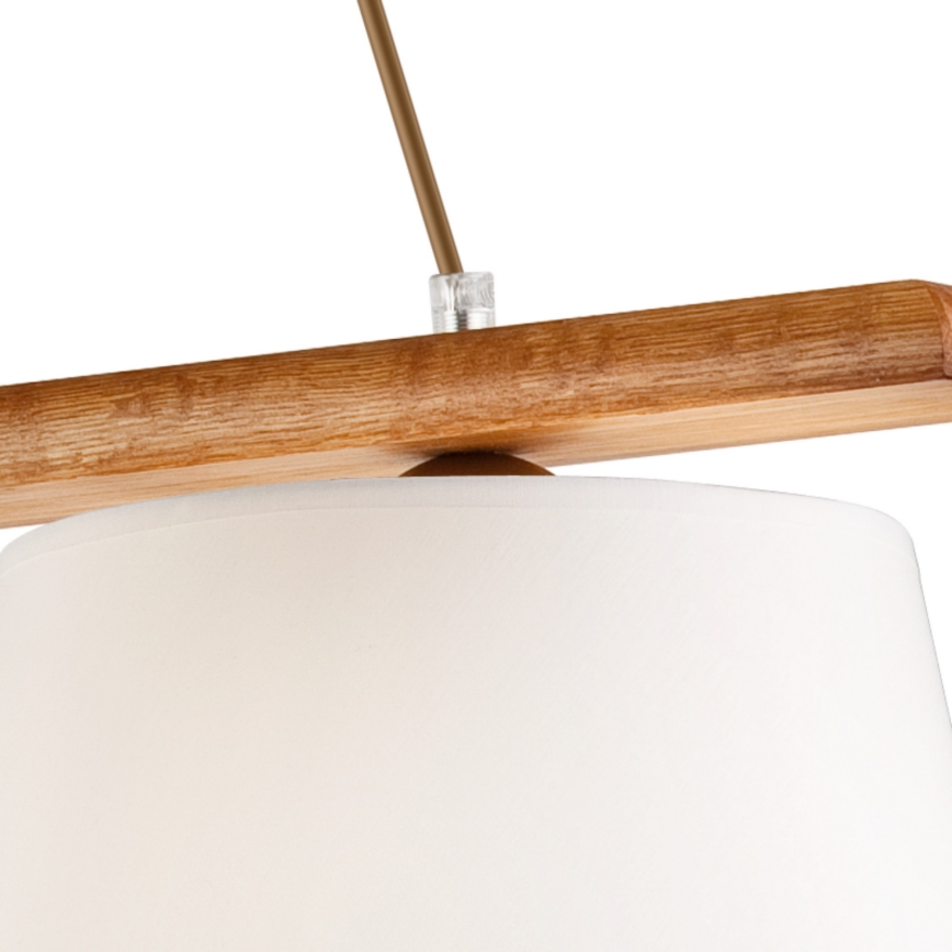 Hanglamp aan een koord AIDA 3xE27/60W/230V eiken