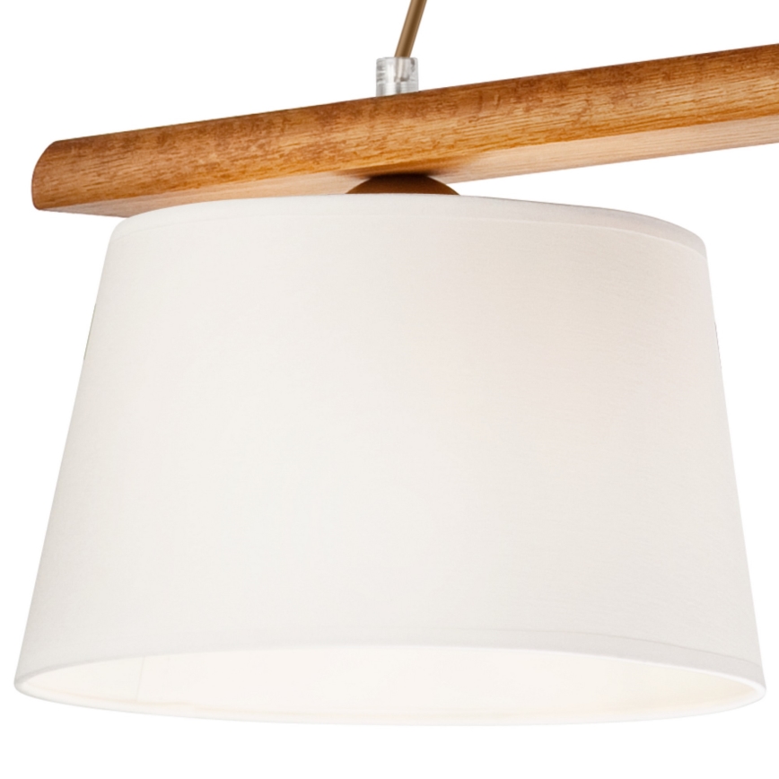 Hanglamp aan een koord AIDA 3xE27/60W/230V eiken