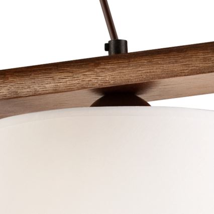 Hanglamp aan een koord AIDA 3xE27/60W/230V walnoot