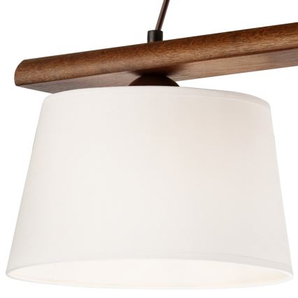 Hanglamp aan een koord AIDA 3xE27/60W/230V walnoot