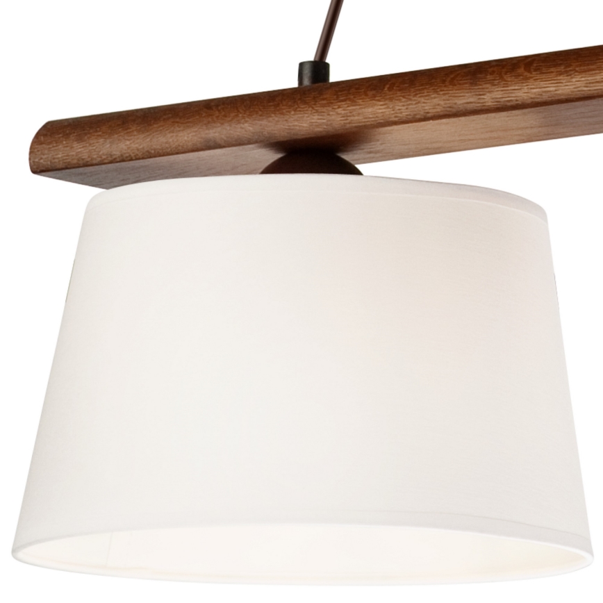 Hanglamp aan een koord AIDA 3xE27/60W/230V walnoot