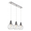 Hanglamp aan een koord AKSO 3xE14/40W/230V zilver
