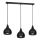 Hanglamp aan een koord AKTAN 3xE27/60W/230V zwart