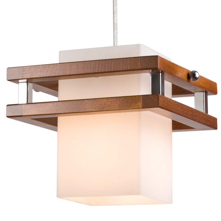 Hanglamp aan een koord ALAN 1xE27/60W/230V beuken