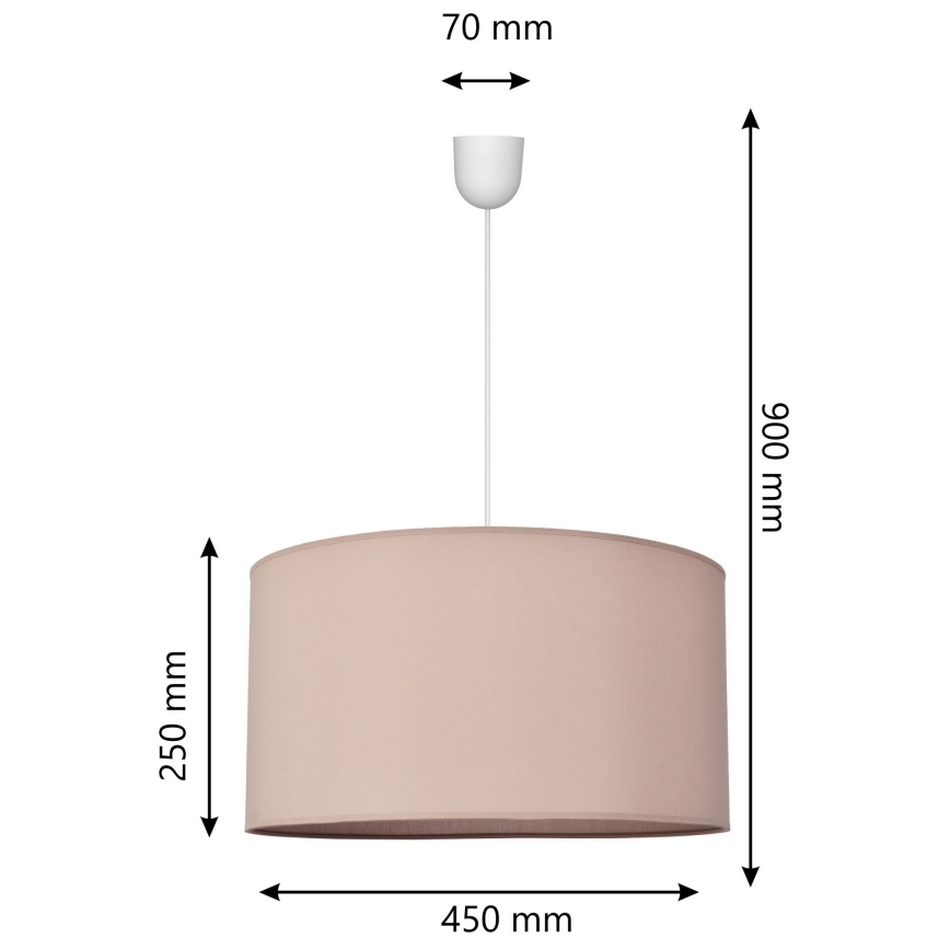 Hanglamp aan een koord ALBA 1xE27/15W/230V d. 45 cm beige