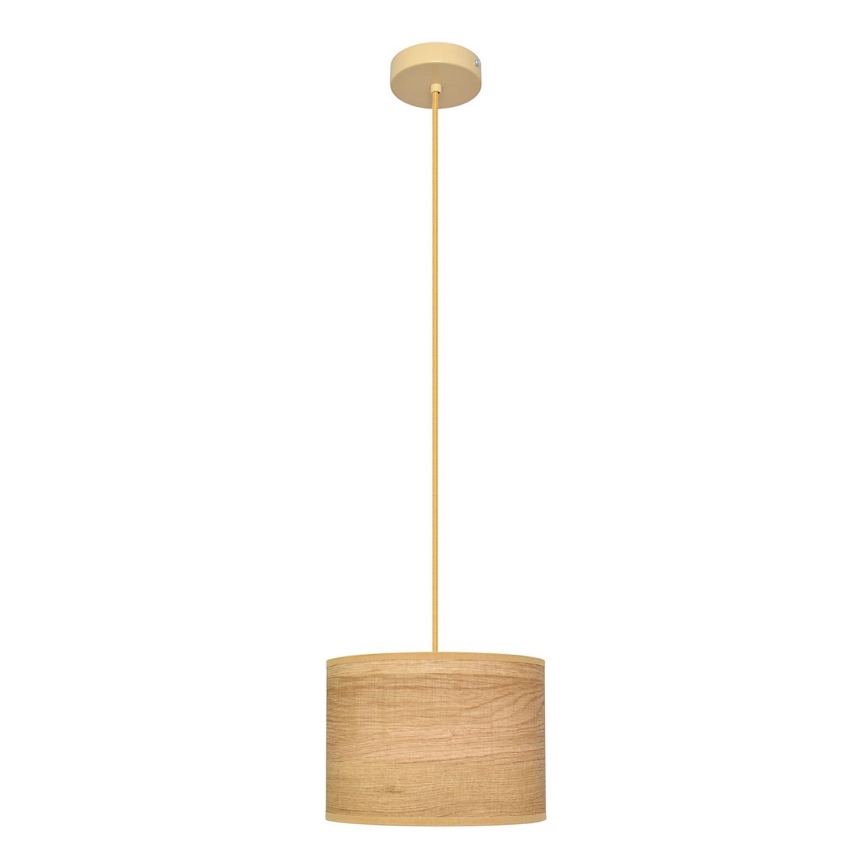 Hanglamp aan een koord ALBA 1xE27/15W/230V diameter 20 cm bruin