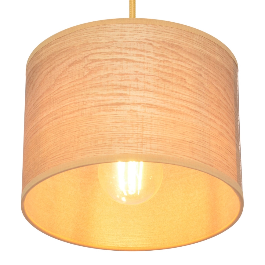 Hanglamp aan een koord ALBA 1xE27/15W/230V diameter 20 cm bruin