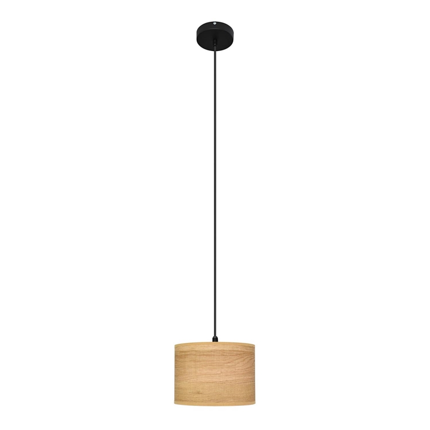 Hanglamp aan een koord ALBA 1xE27/15W/230V diameter 20 cm bruin/zwart