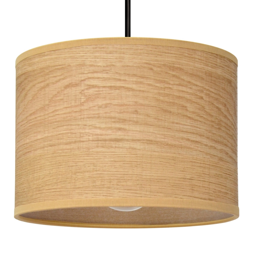 Hanglamp aan een koord ALBA 1xE27/15W/230V diameter 20 cm bruin/zwart