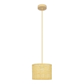 Hanglamp aan een koord ALBA 1xE27/15W/230V diameter 20 cm rotan