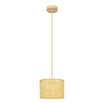Hanglamp aan een koord ALBA 1xE27/15W/230V diameter 20 cm rotan