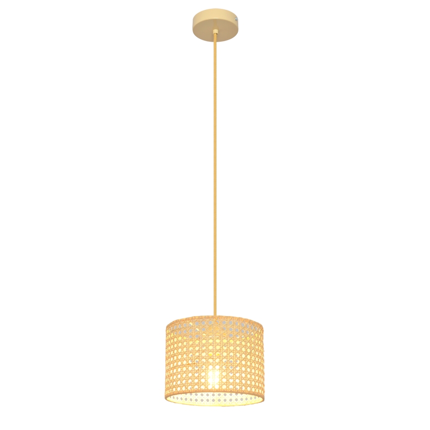 Hanglamp aan een koord ALBA 1xE27/15W/230V diameter 20 cm rotan