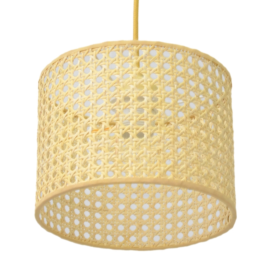 Hanglamp aan een koord ALBA 1xE27/15W/230V diameter 20 cm rotan