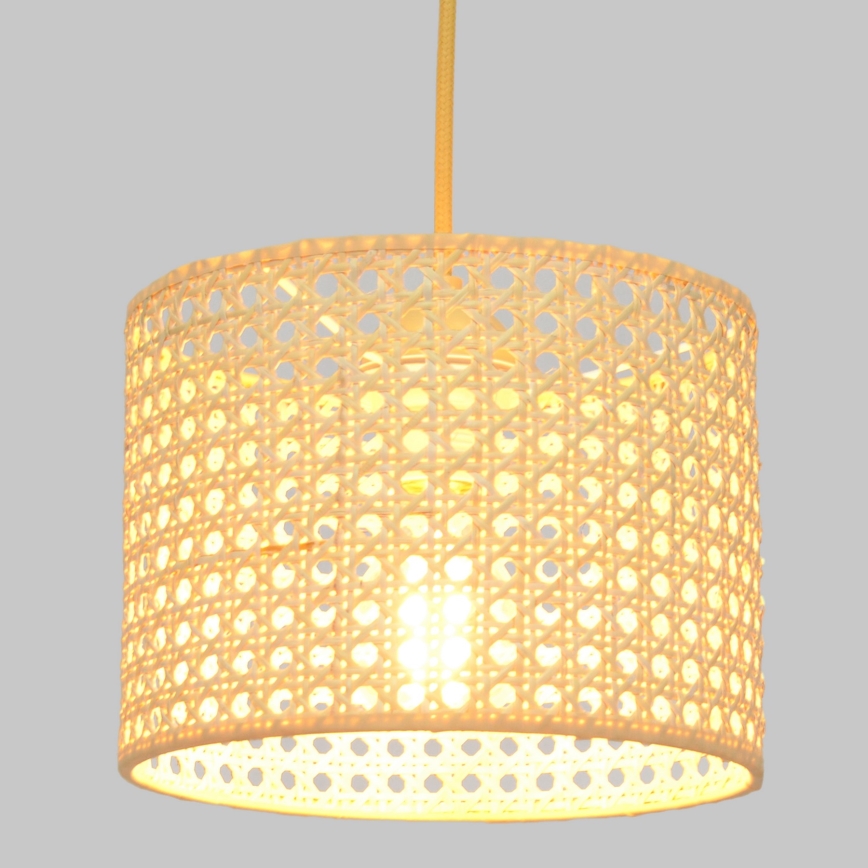 Hanglamp aan een koord ALBA 1xE27/15W/230V diameter 20 cm rotan