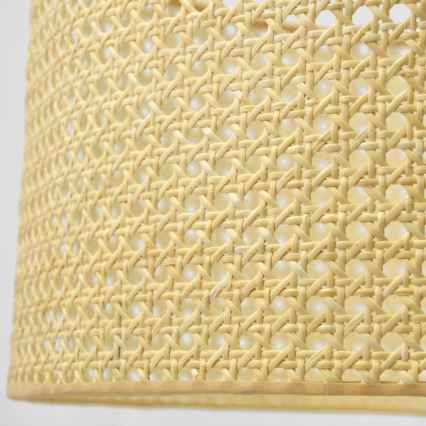 Hanglamp aan een koord ALBA 1xE27/15W/230V diameter 20 cm rotan/zwart