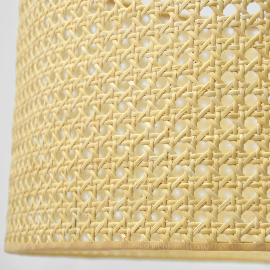 Hanglamp aan een koord ALBA 1xE27/15W/230V diameter 20 cm rotan/zwart