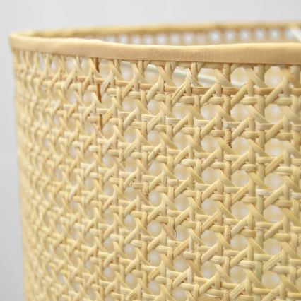 Hanglamp aan een koord ALBA 1xE27/15W/230V diameter 20 cm rotan/zwart