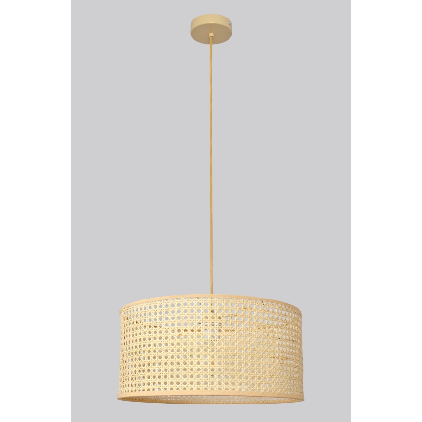 Hanglamp aan een koord ALBA 1xE27/15W/230V diameter 40 cm rotan