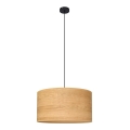 Hanglamp aan een koord ALBA 1xE27/15W/230V diameter 45 cm bruin/zwart