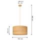 Hanglamp aan een koord ALBA 1xE27/60W/230V diameter 45 cm bruin
