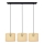 Hanglamp aan een koord ALBA 3xE27/15W/230V rotan/zwart