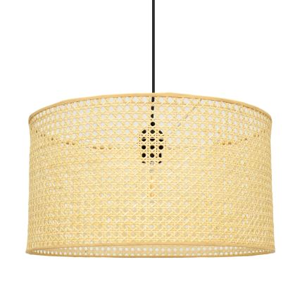 Hanglamp aan een koord ALBA 3xE27/15W/230V rotan/zwart