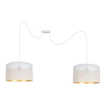 Hanglamp aan een koord ALDO 2xE27/60W/230V spin wit
