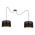 Hanglamp aan een koord ALDO 2xE27/60W/230V spin zwart