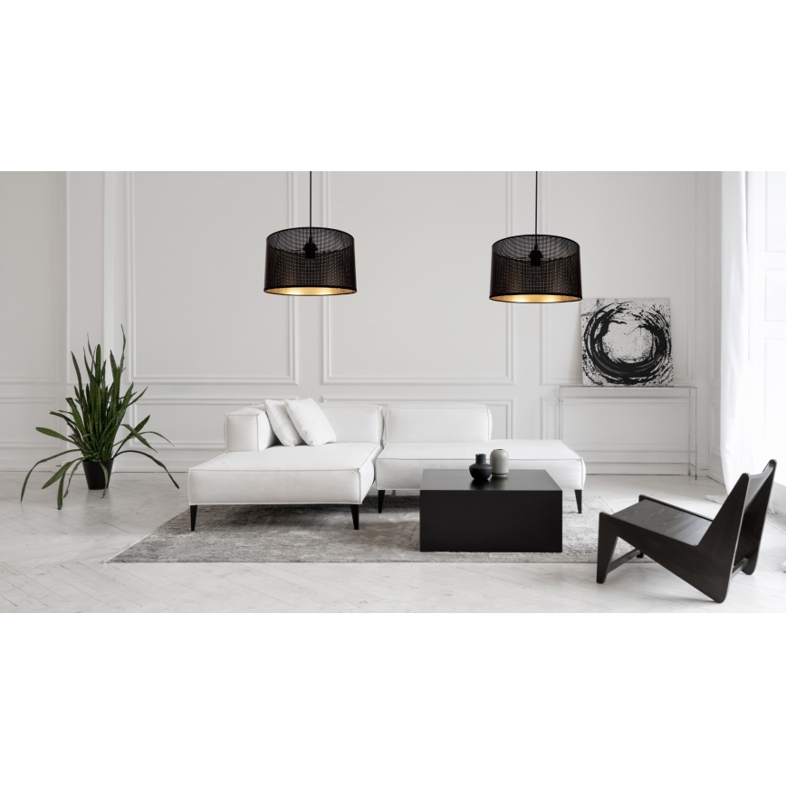 Hanglamp aan een koord ALDO 2xE27/60W/230V spin zwart